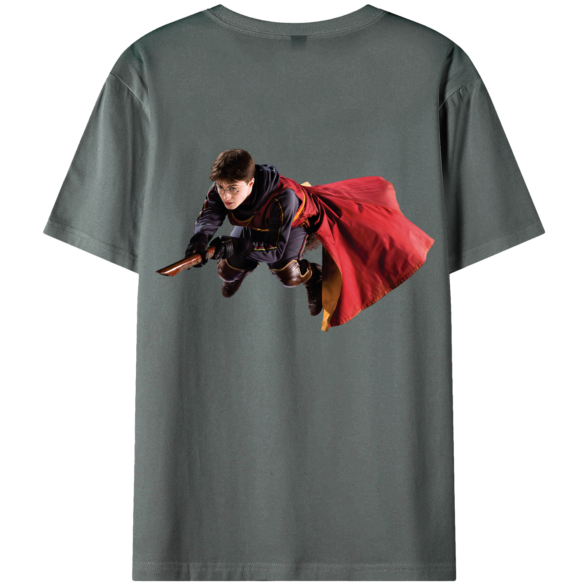 （画像用） Harry Potter ハリー・ポッターシリーズ 綿100％ メンズ半袖Tシャツ（バックプリント） 通気性